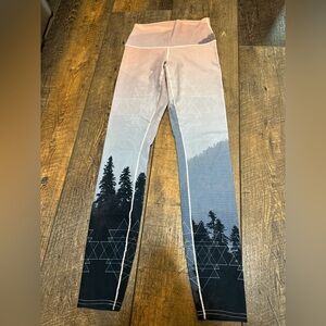 Scenic Print Leggings - mountain sunset Colorado Threads